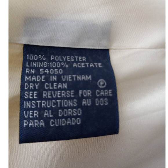 Jones Wear Suit Formal Career Geometric Bow Front Side White Plus Size 18 Blazer - Picture 8 of 9